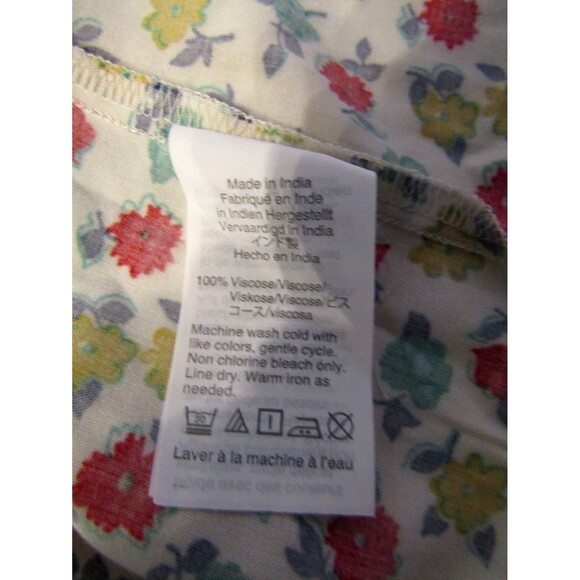 J Crew Mercantile Top Floral Printed Flowy Tank Carmine Natural Poppy NWT Size L - Picture 7 of 7